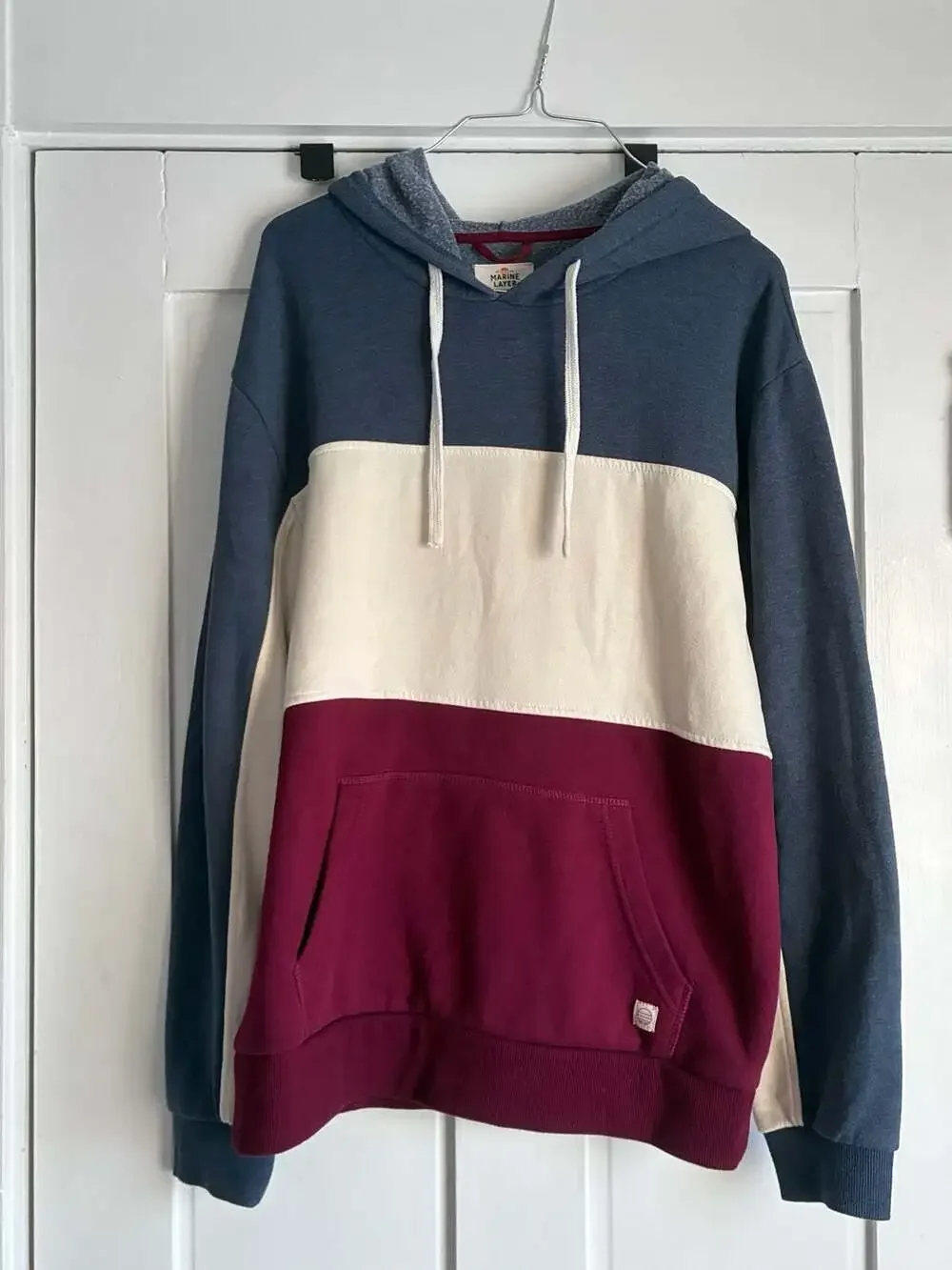 Marine Layer Cloud 9 Fleece Colorblock Relaxed Hoodie - Picture 1 of 5